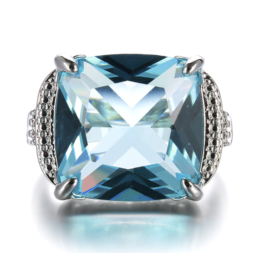 #08 square stone ring