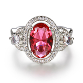 #14 red stone ring