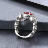 #16 red stone ring