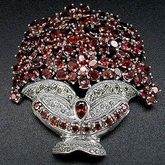 #53 Garnet Brooch