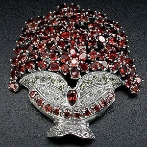 #53 Garnet Brooch